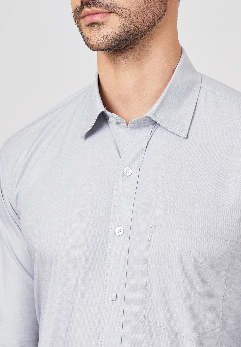 Pure Cotton Formal-regular Fit Shirt - 43448 - Image 4