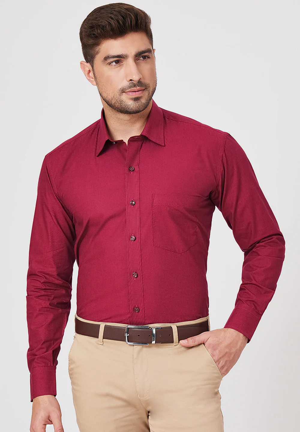 Pure Cotton Formal-regular Fit Shirt - 43451