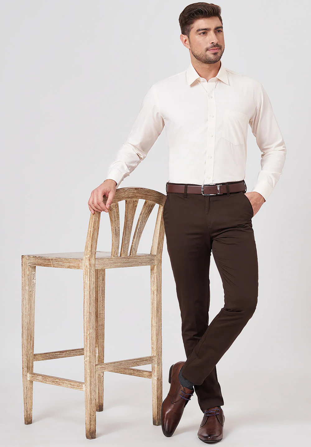 Pure Cotton Formal-regular Fit Shirt - 43452 - Image 5
