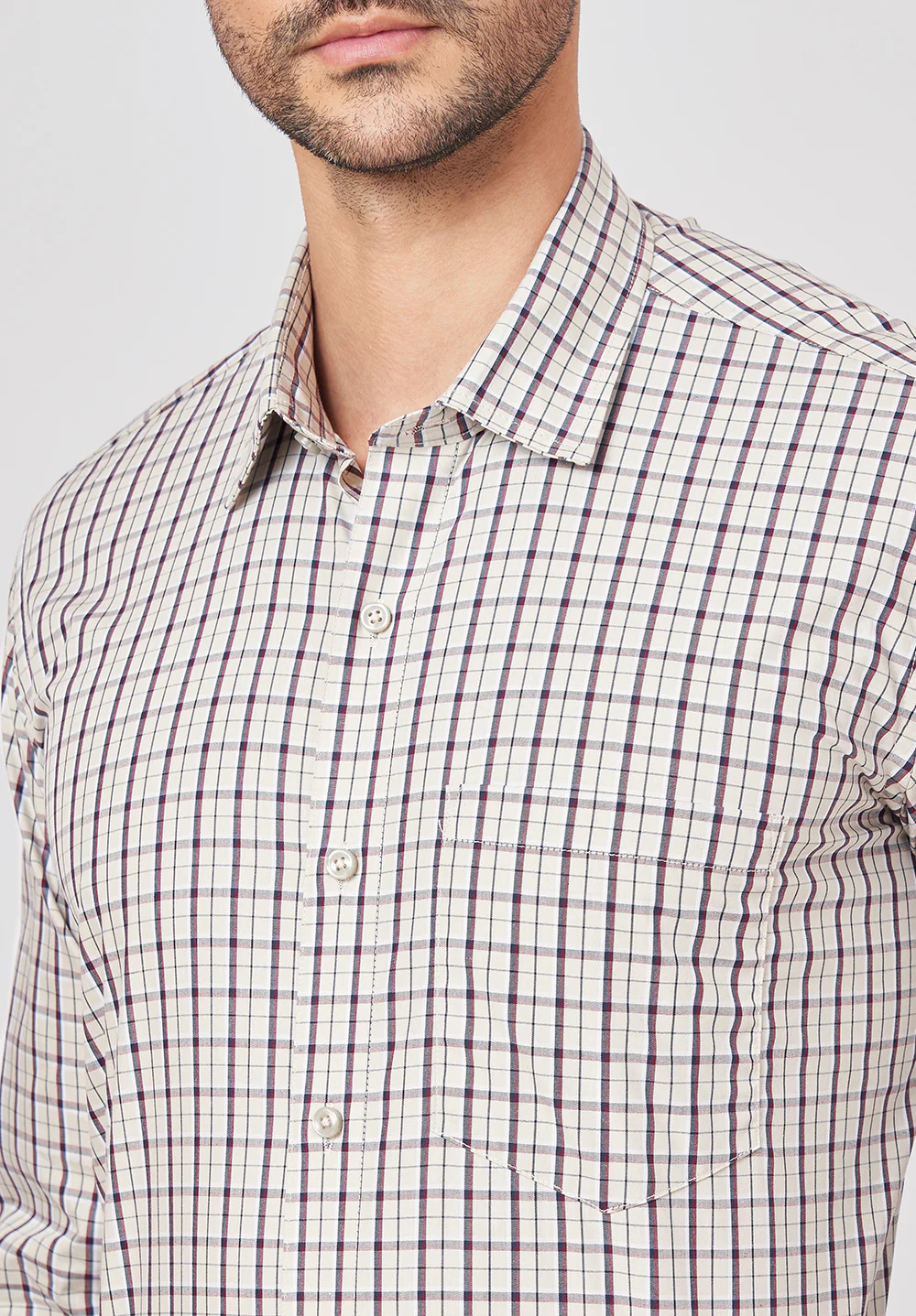 Pure Cotton Formal-regular Fit Shirt - 43467 - Image 4