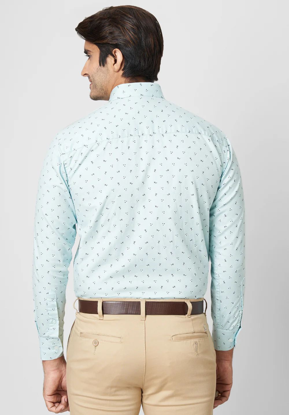 Pure Cotton Semi Formal-Smart Fit Shirt - 40837 - Image 3