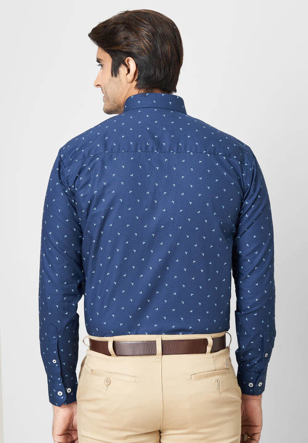 Pure Cotton Semi Formal-Smart Fit Shirt - 40851 - Image 3