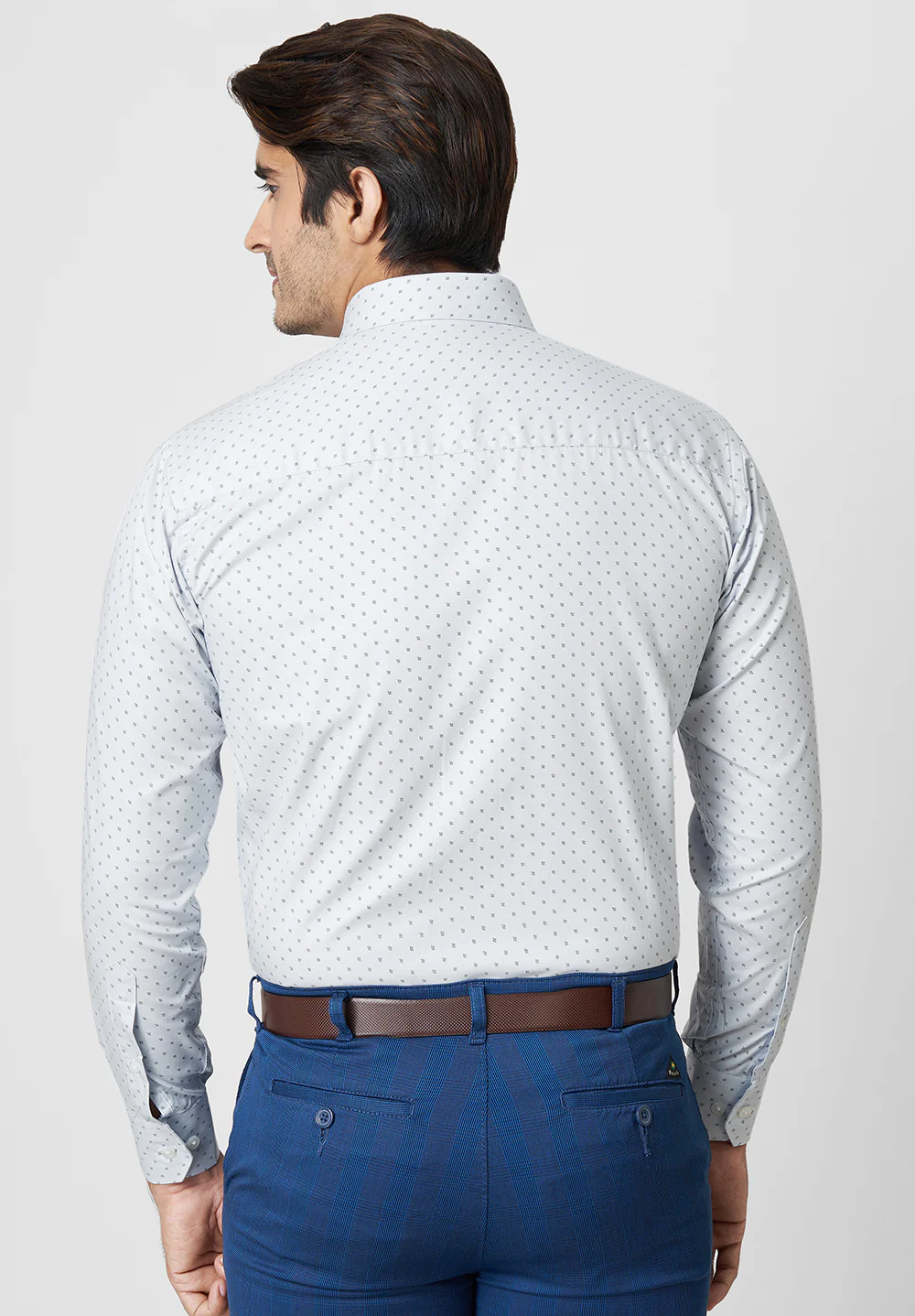 Pure Cotton Semi Formal-Smart Fit Shirt - 40852 - Image 2