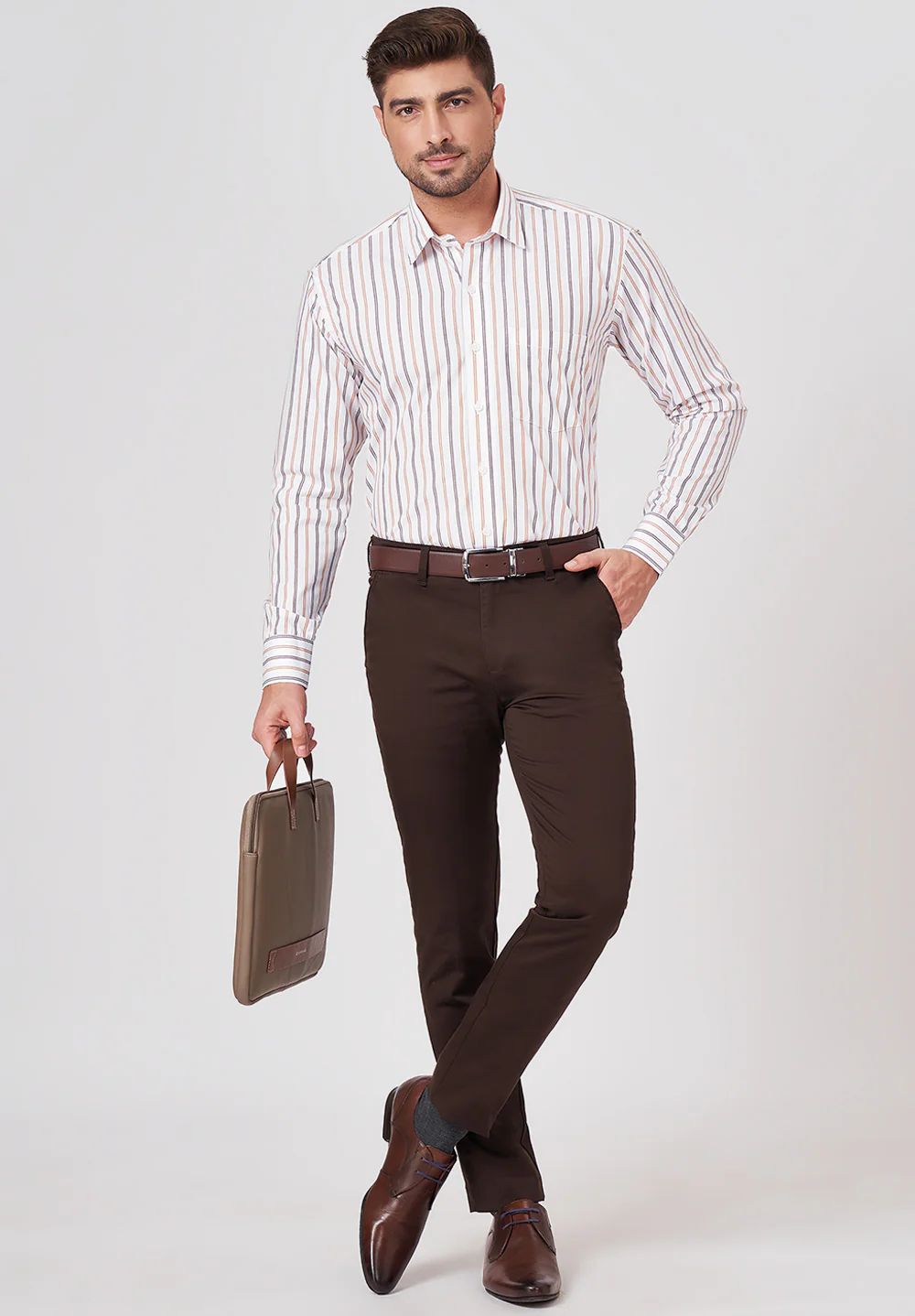 Pure Cotton Formal-Regular Fit Shirt- 43526 - Image 5