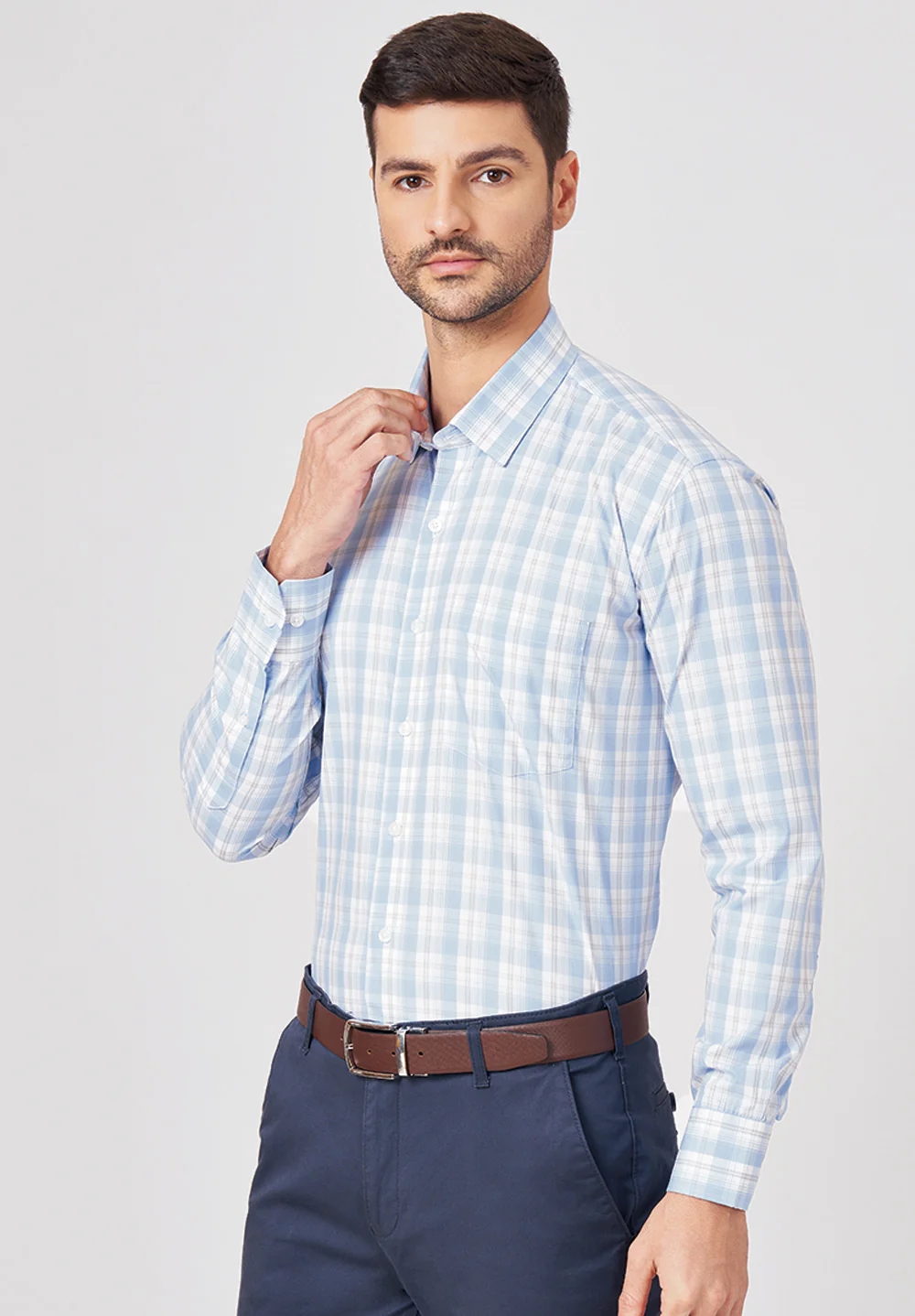 Pure Cotton Formal-Regular Fit Shirt - 43531 - Image 3