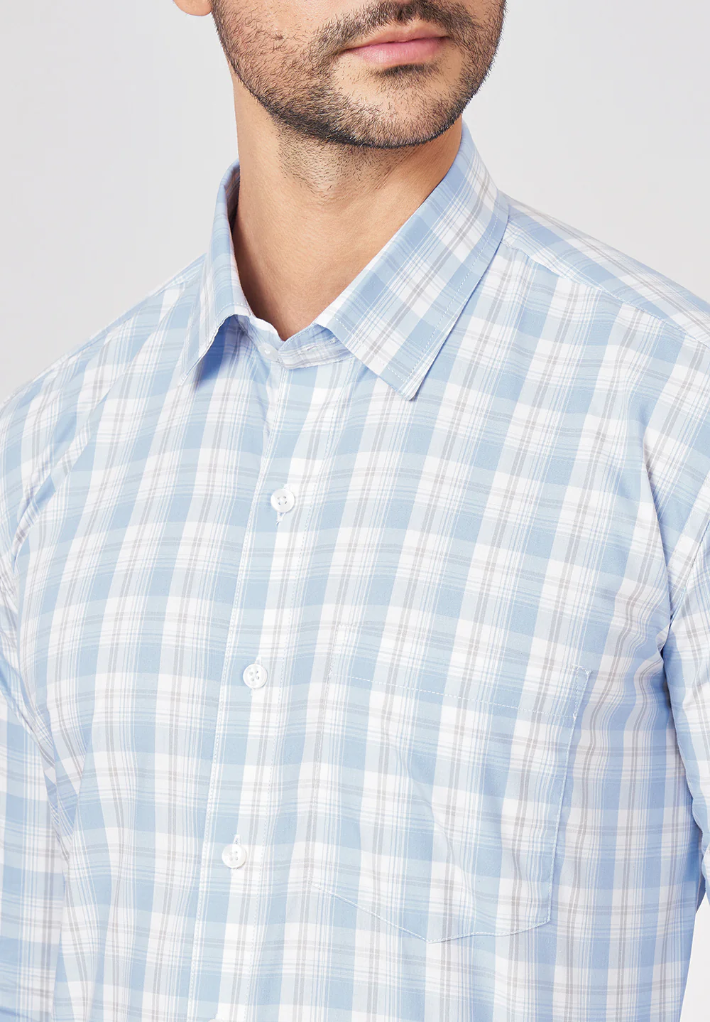 Pure Cotton Formal-Regular Fit Shirt - 43531 - Image 4