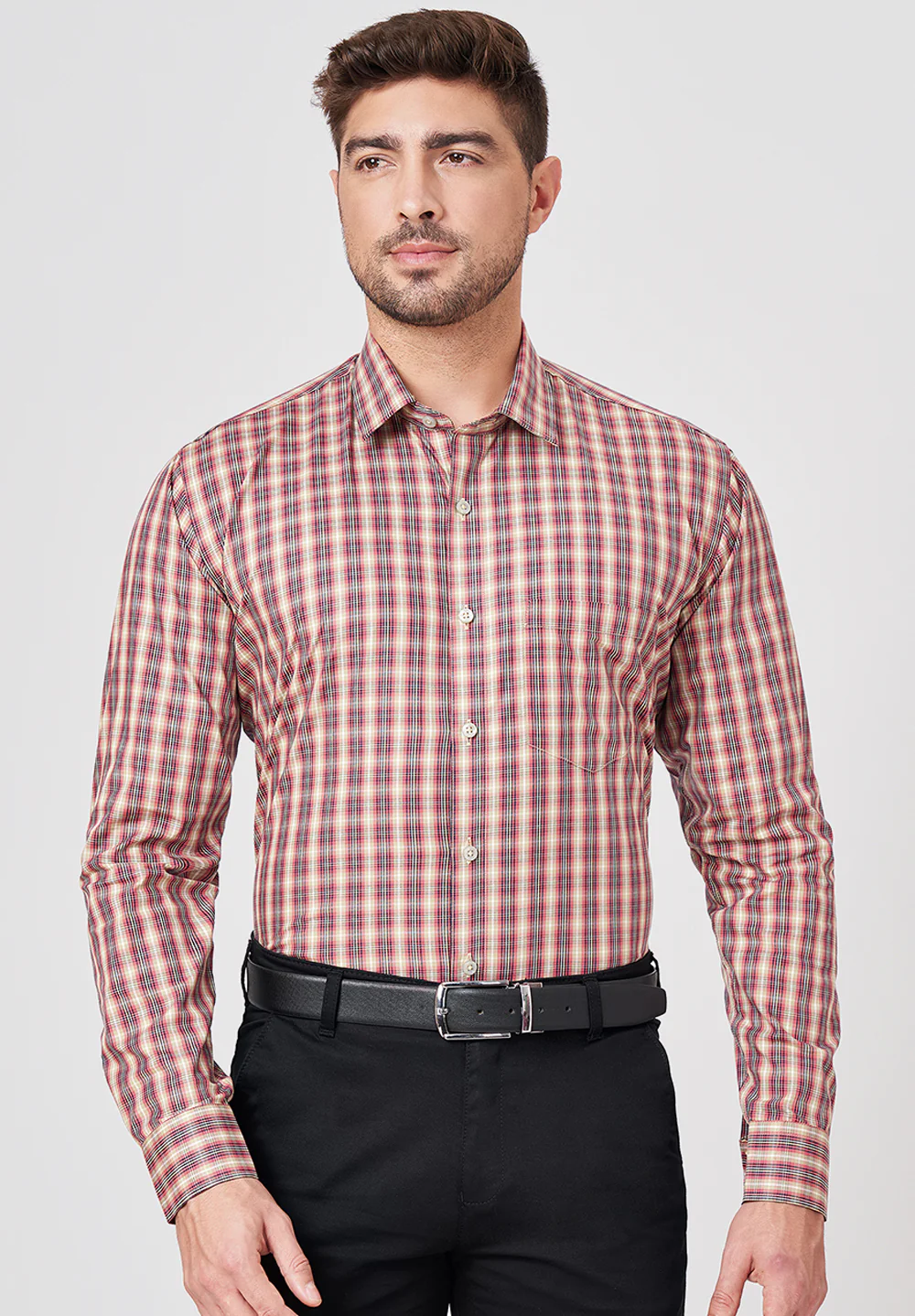 Men Brown Formal Slim Fit Shirt