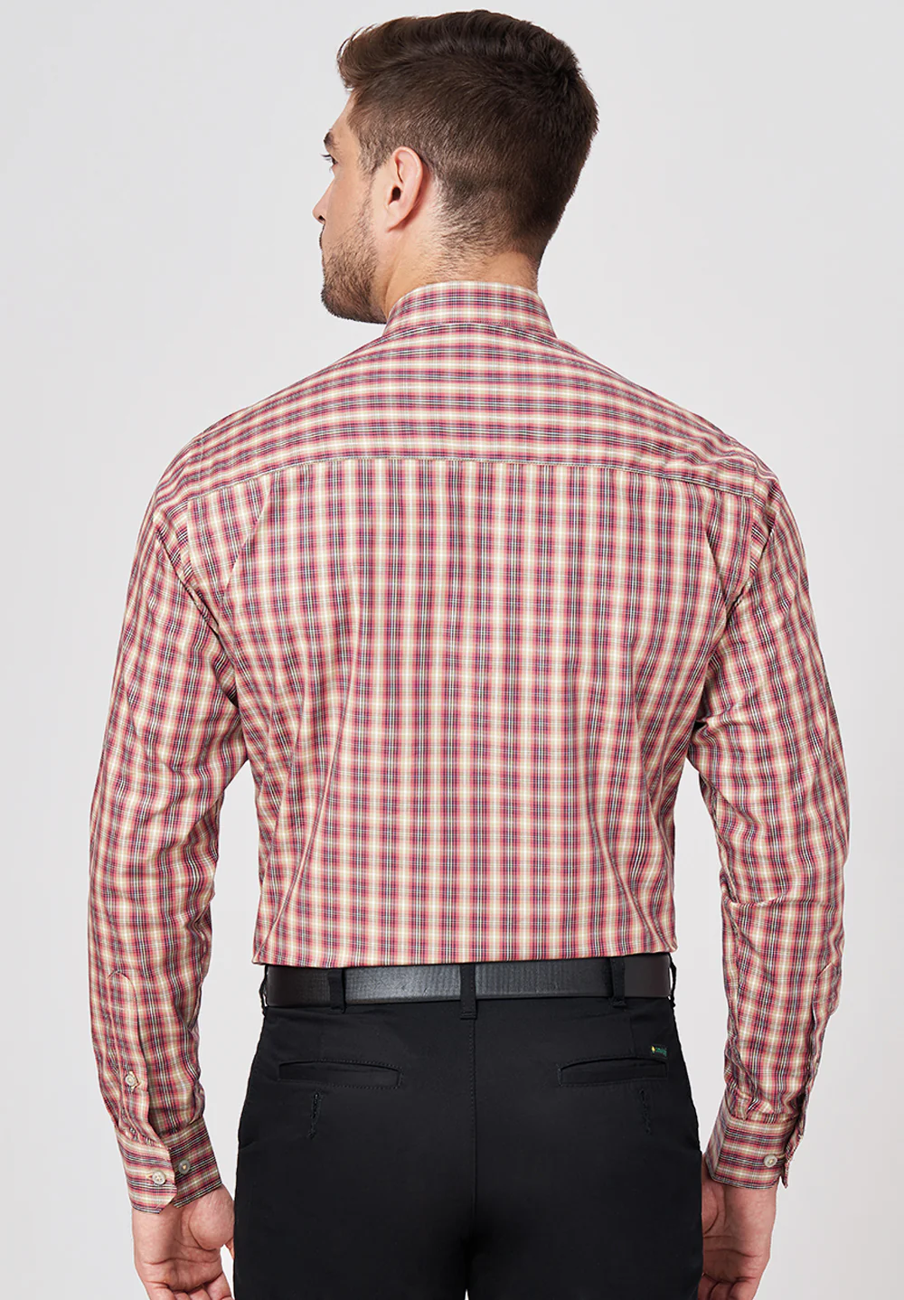 Men Brown Formal Slim Fit Shirt - Image 3