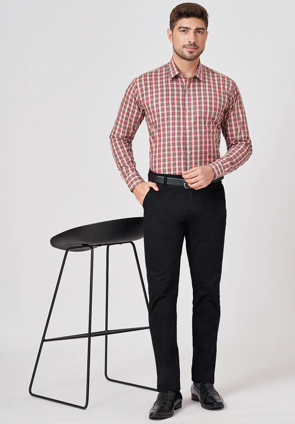 Men Brown Formal Slim Fit Shirt - Image 5