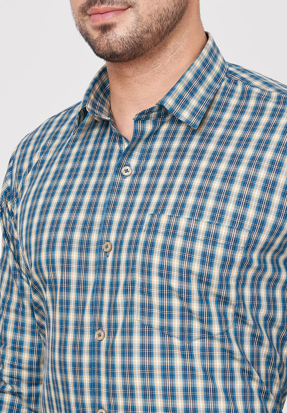 Pure Cotton Formal-slim Fit Shirt - S43488 - Image 4