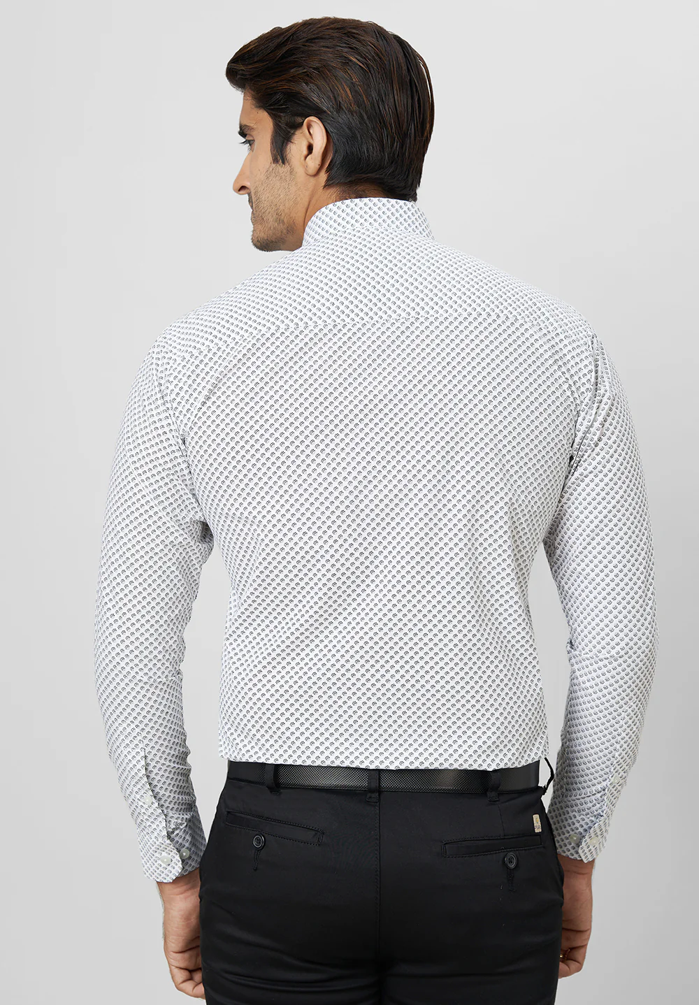 Men Grey Slim Fit Formal Shirt - Image 3