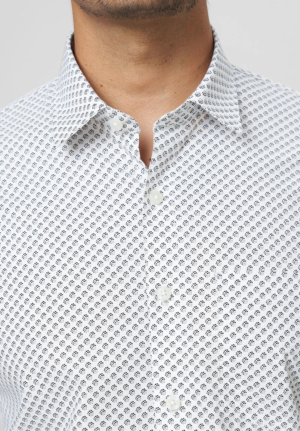 Men Grey Slim Fit Formal Shirt - Image 4