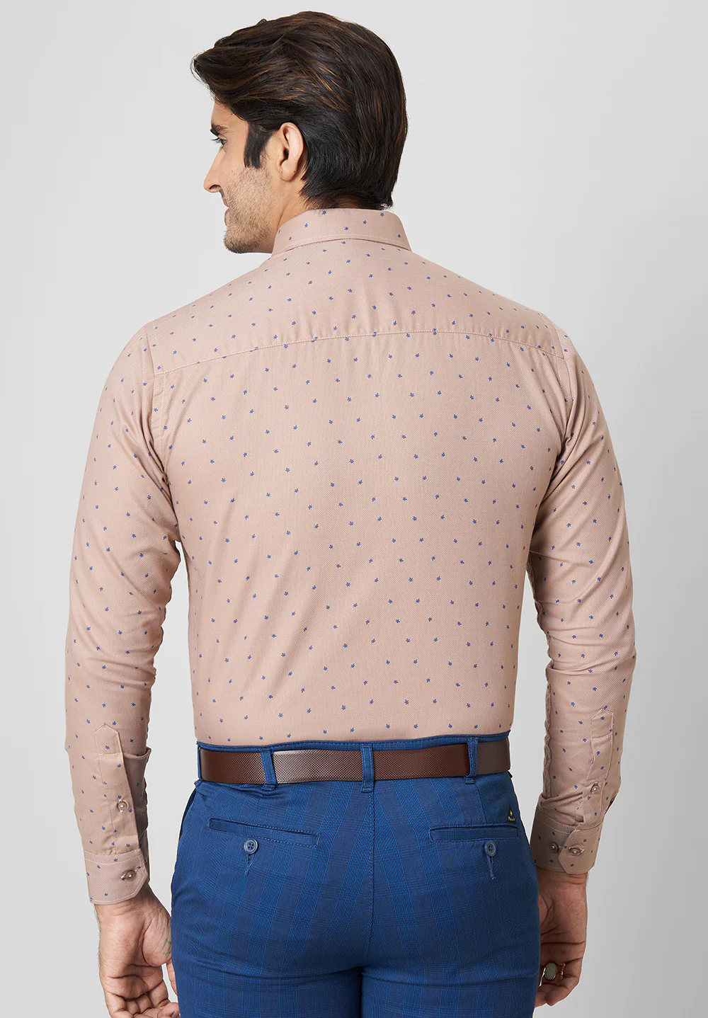 Men Brown Slim Fit Formal Shirt - Image 5