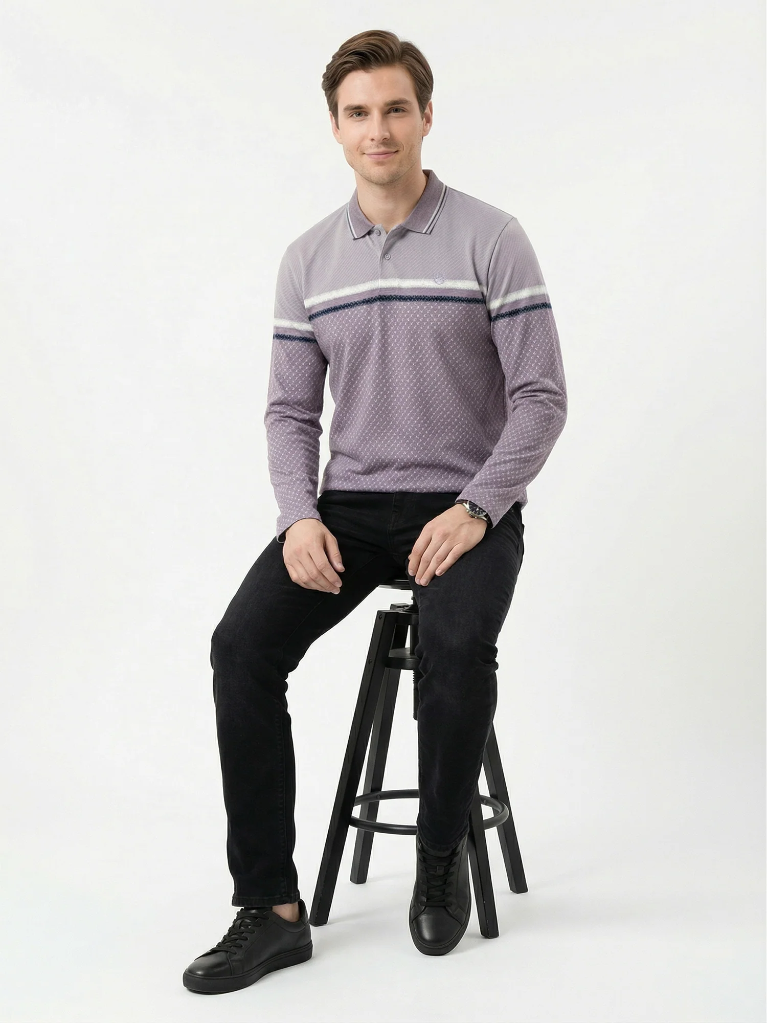 Purple Full Sleeve Winter T-Shirt - Image 6