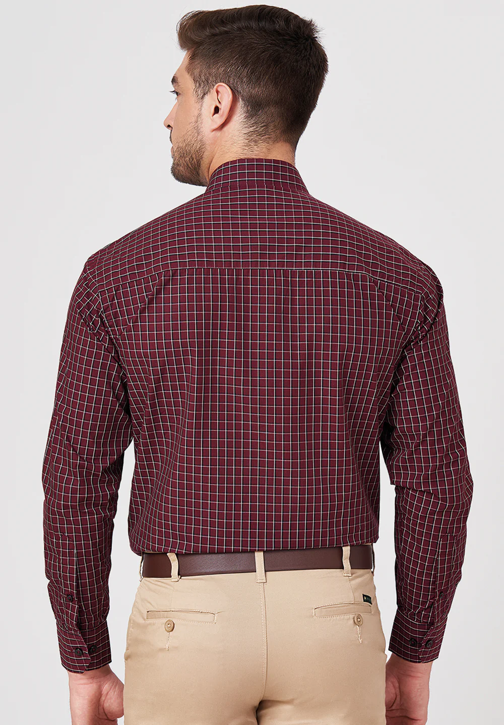 Men Red Regular Fit Formal Shirt - Image 2