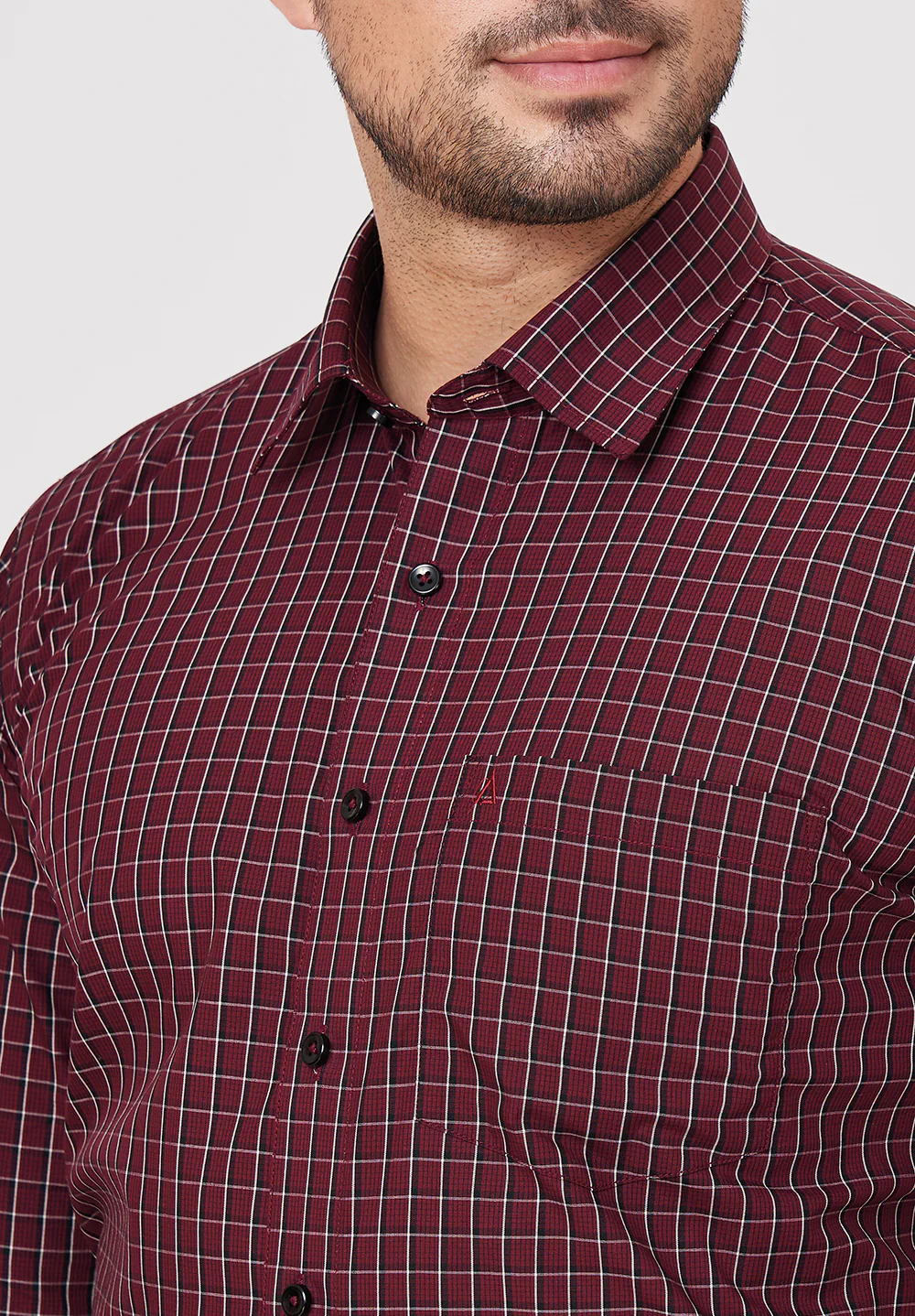 Men Red Regular Fit Formal Shirt - Image 3