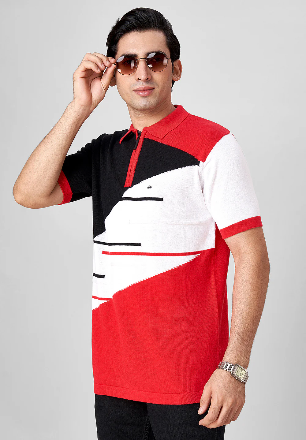 Red Cotton T-Shirt - Image 4