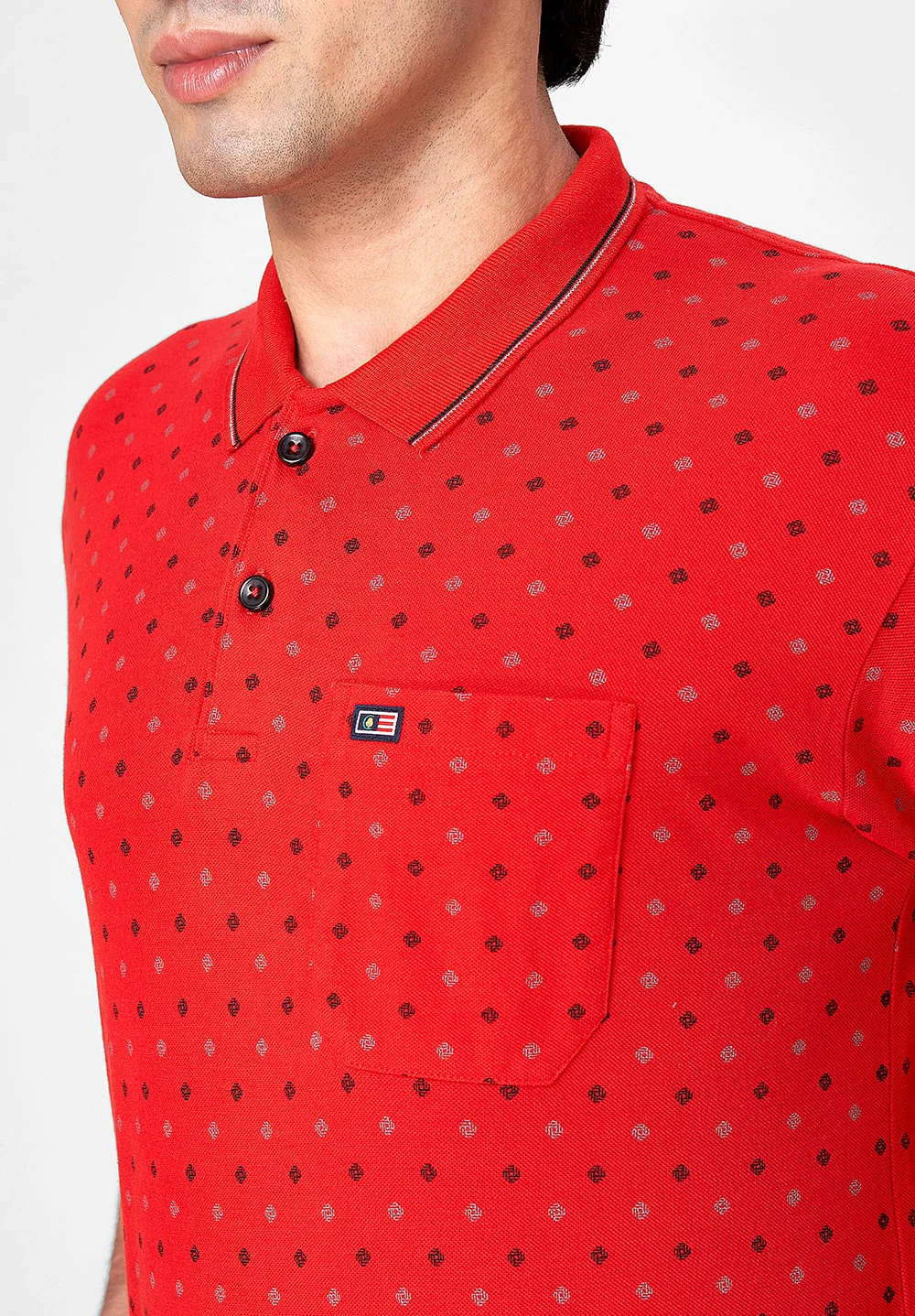 Red Cotton T-Shirt - Image 3