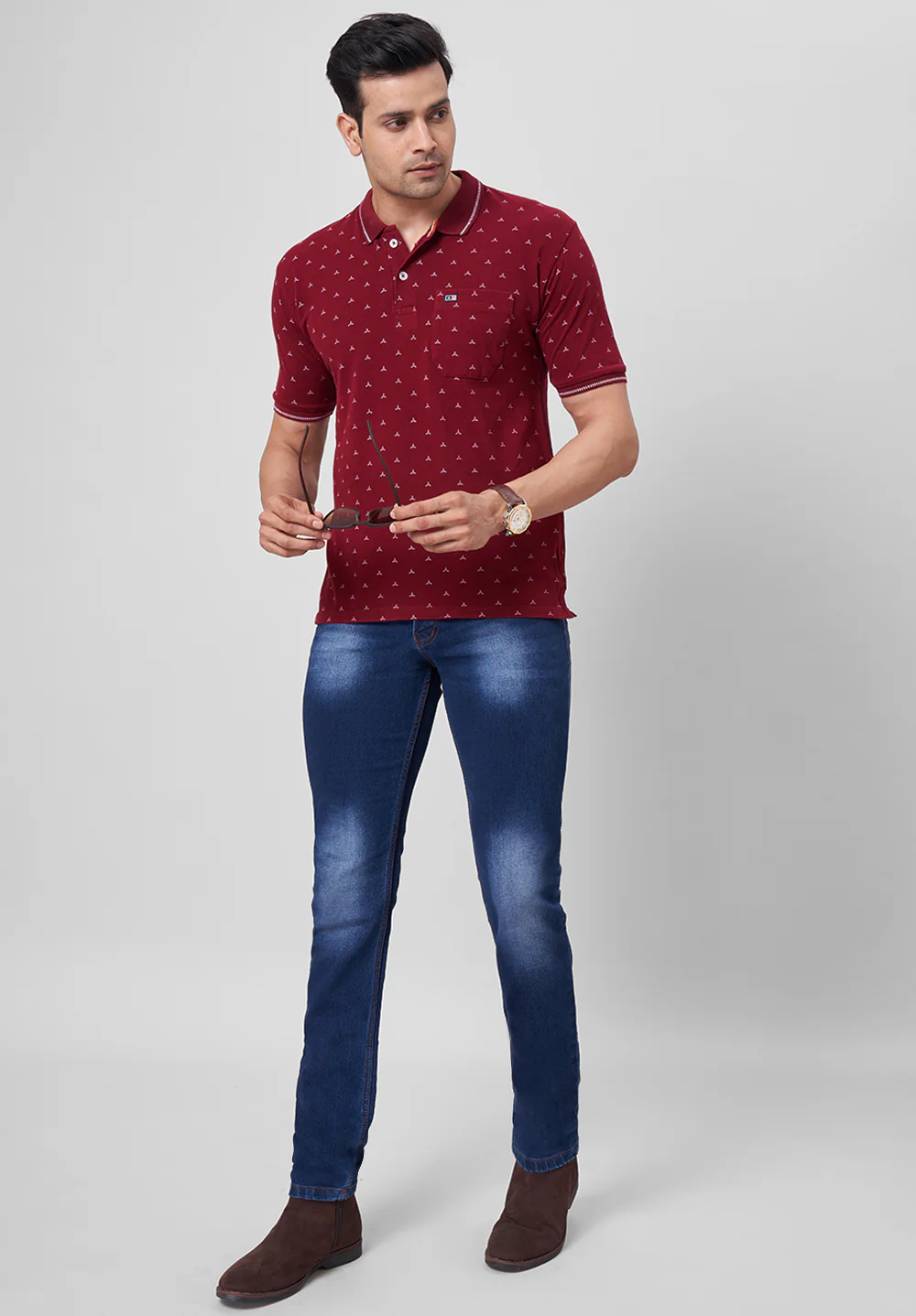 Red Cotton T-Shirt - Image 4
