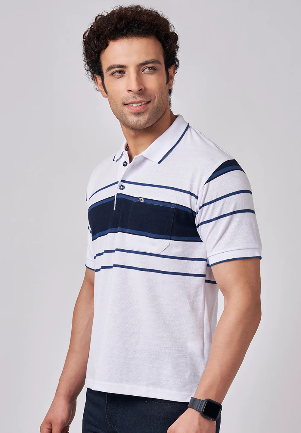 White Cotton T-shirt - Image 3
