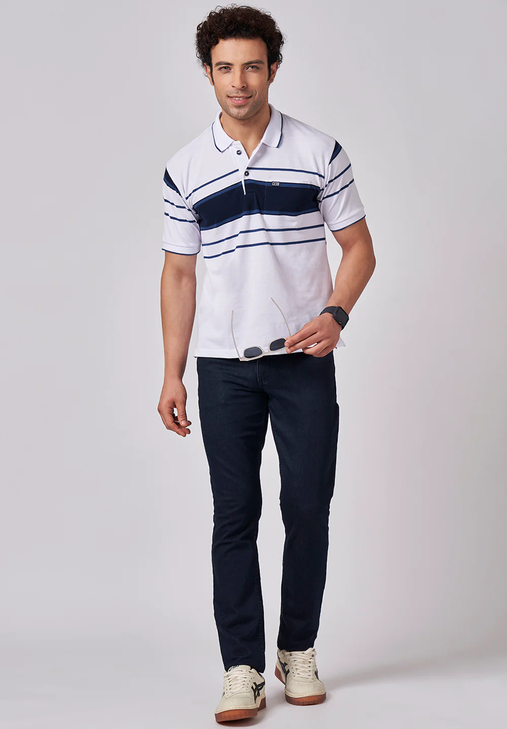 White Cotton T-shirt - Image 4