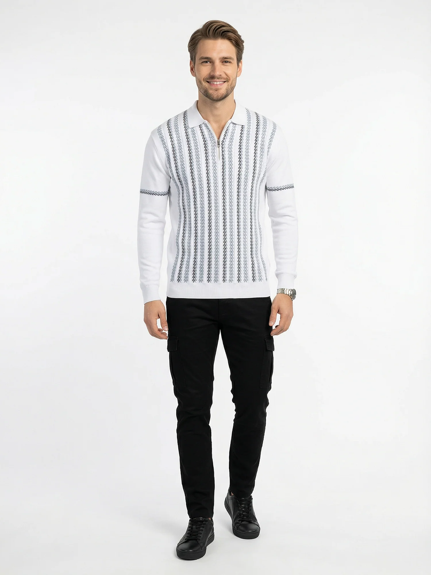 White Full Sleeve Winter T-Shirt