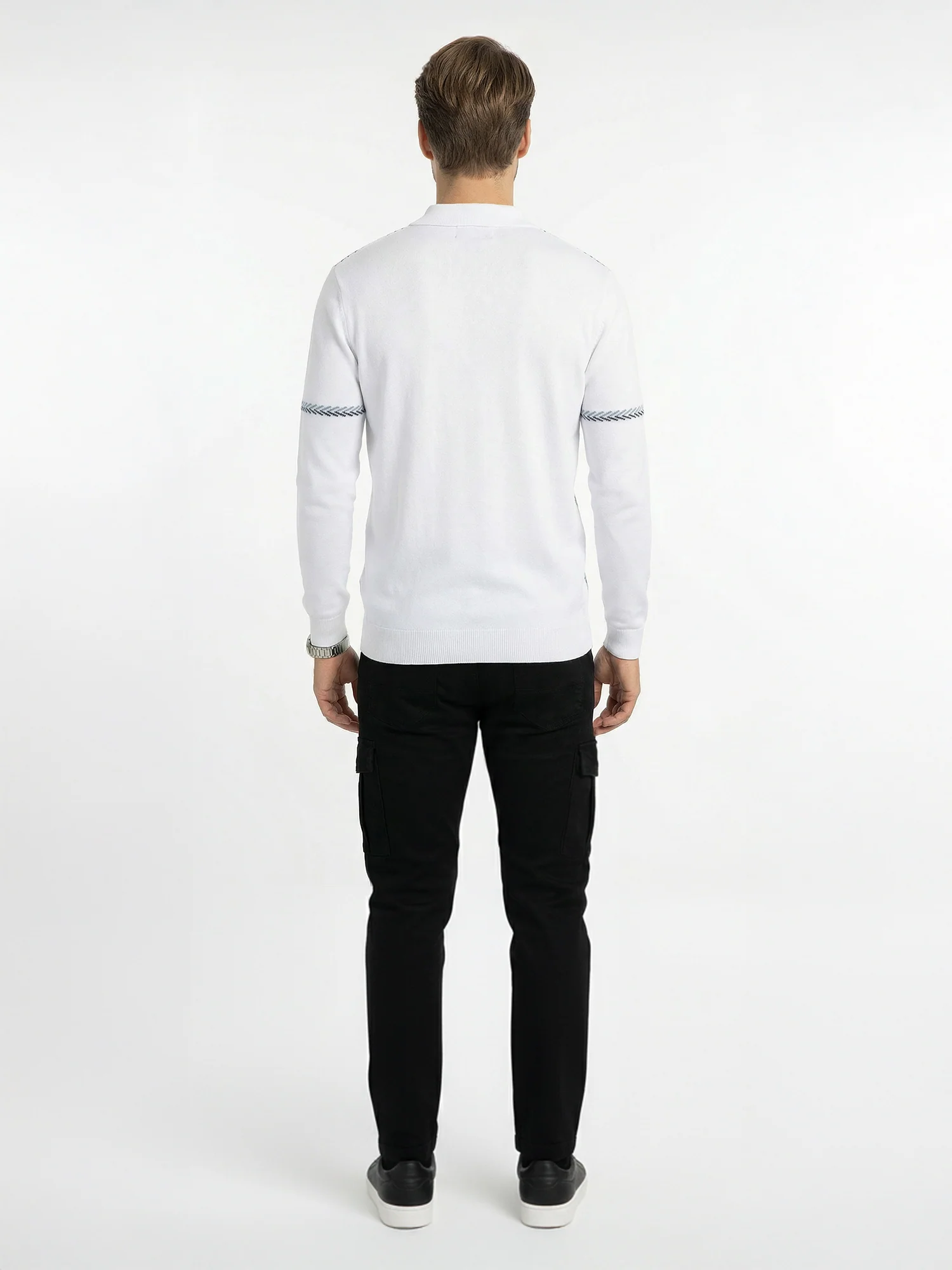 White Full Sleeve Winter T-Shirt - Image 2