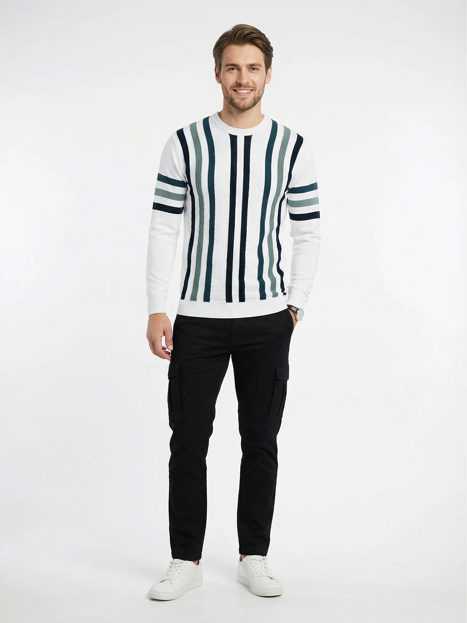 White Full Sleeve Winter T-Shirt