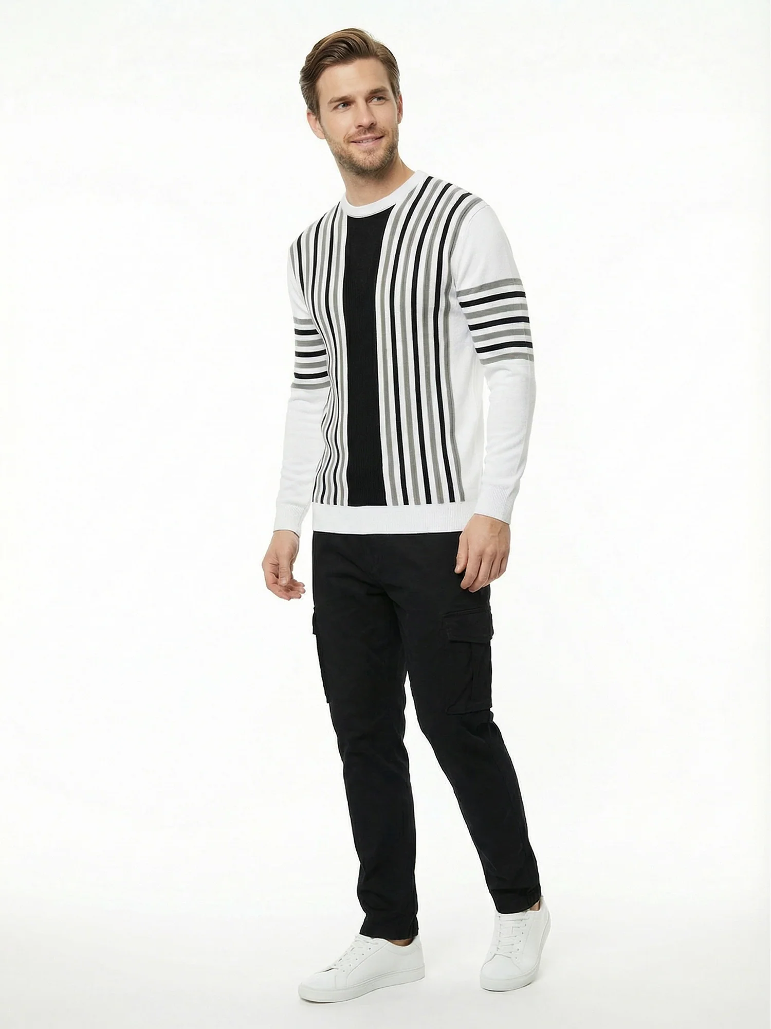 White Full Sleeve Winter T-Shirt - Image 3