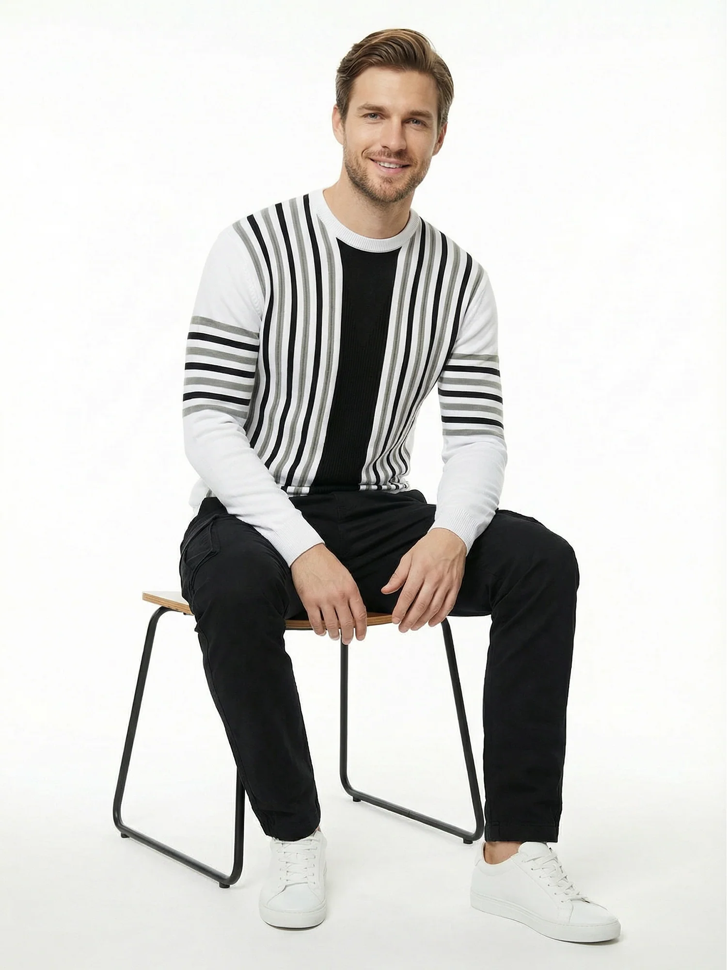 White Full Sleeve Winter T-Shirt - Image 6