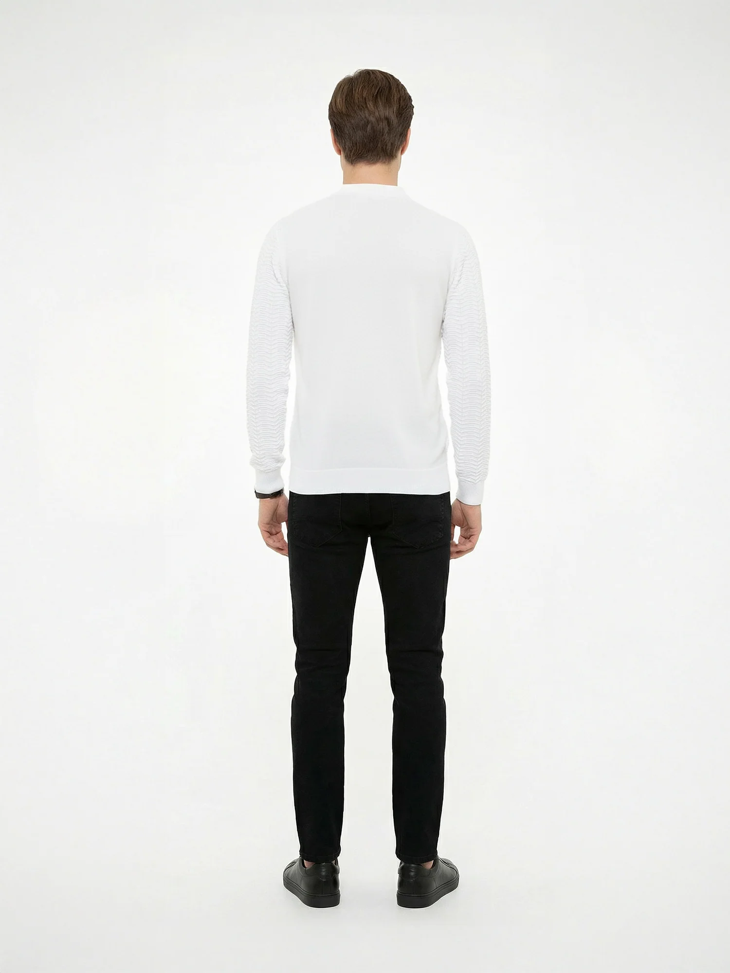 White Full Sleeve Winter T-Shirt - Image 3