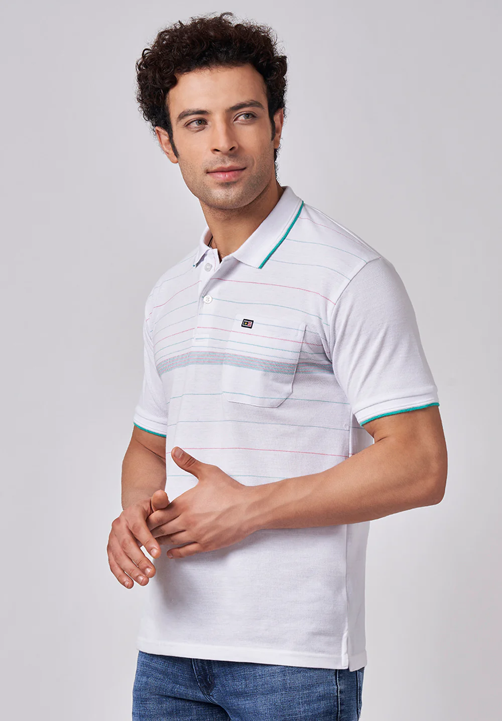White Cotton T-shirt - Image 3