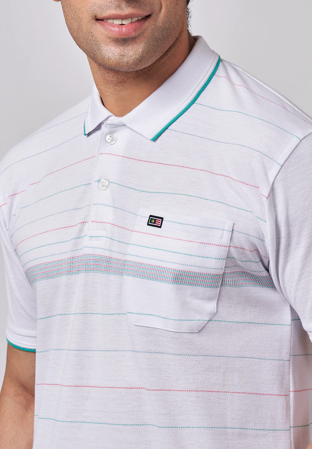 White Cotton T-shirt - Image 5