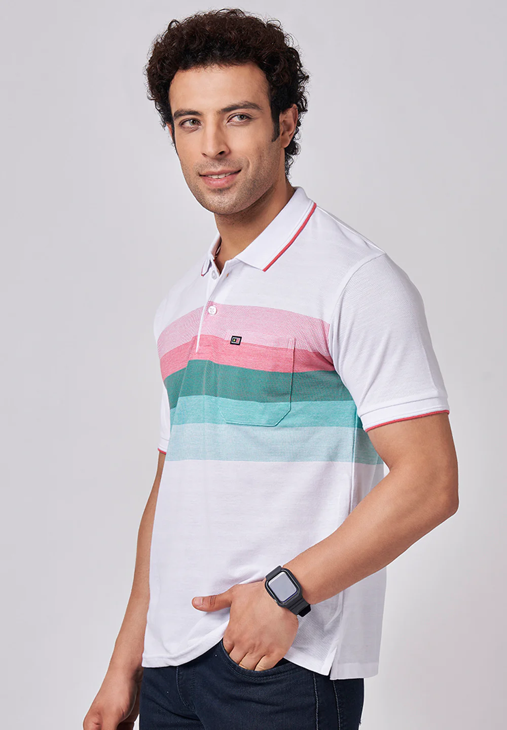 White Cotton T-shirt - Image 4