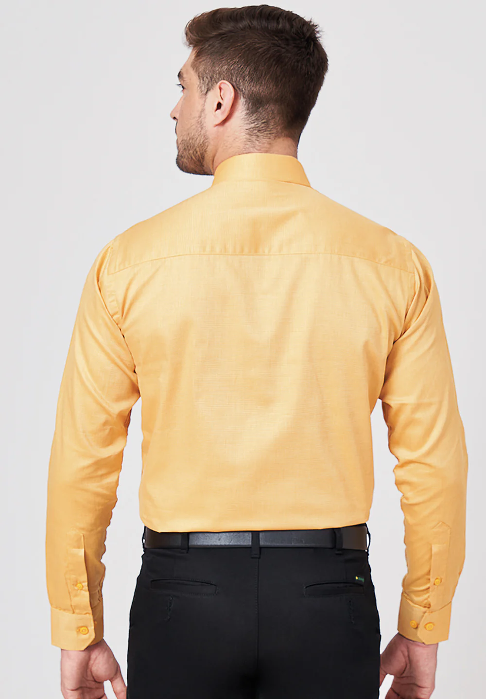 Men Yellow Slim Fit Formal Shirt - Image 3